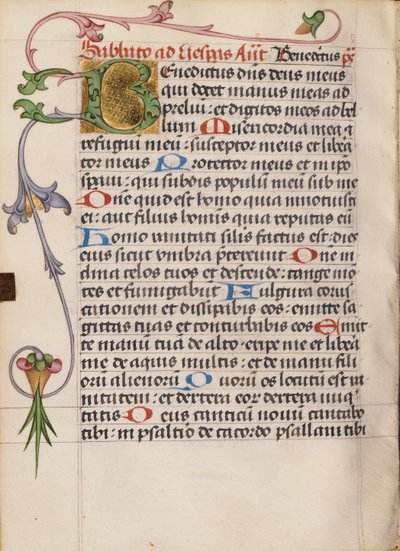 Dekorerad initial B av Unknown artist
