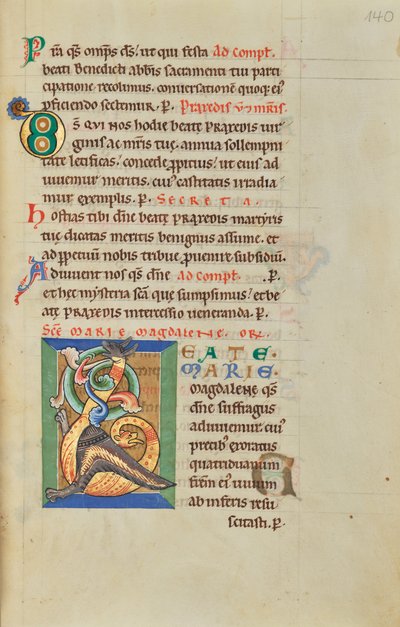 Dekorerad initial B av Unknown artist