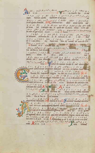 Dekorerad Initial C; Dekorerad Initial A av Unknown artist