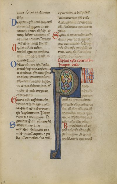 Dekorerad initial P av Unknown artist