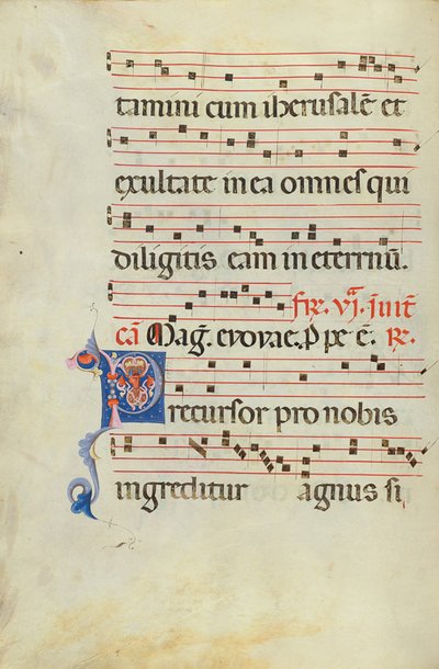 Dekorerad initial P av Unknown artist