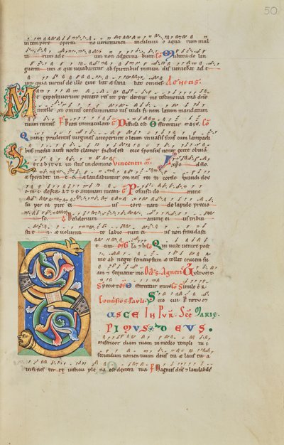Dekorerat Initial S av Unknown artist