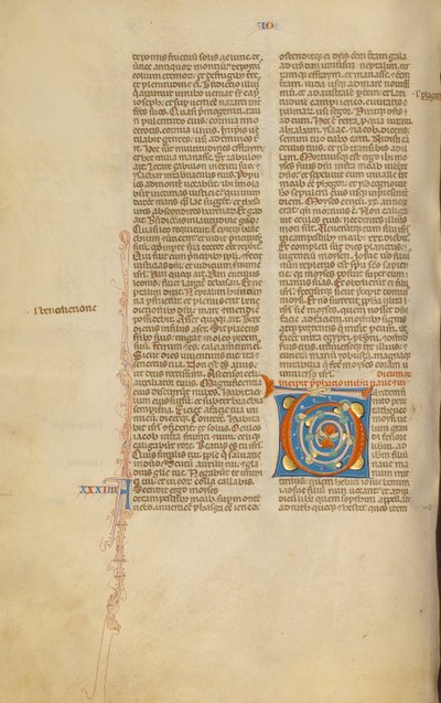 Dekorerad initial T av Unknown artist