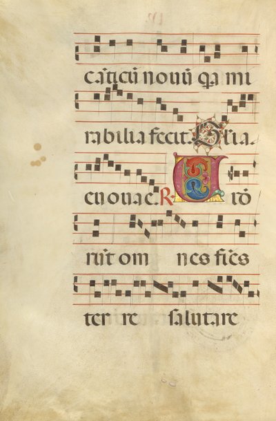 Dekorerat Initial V av Unknown artist
