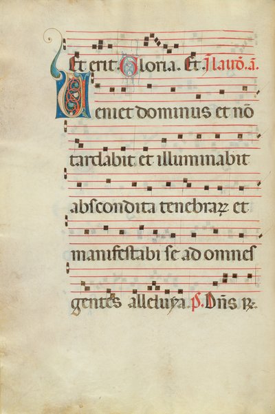 Dekorerat Initial V av Unknown artist