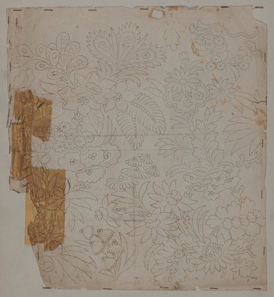Designritning, sent 1700-tal av Unknown artist