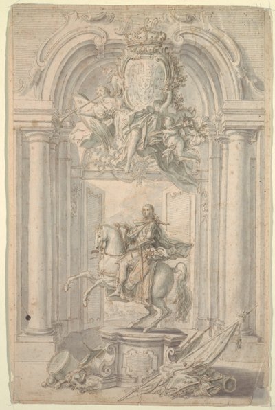 Design för Equestrian Monument of Charles III av Unknown artist