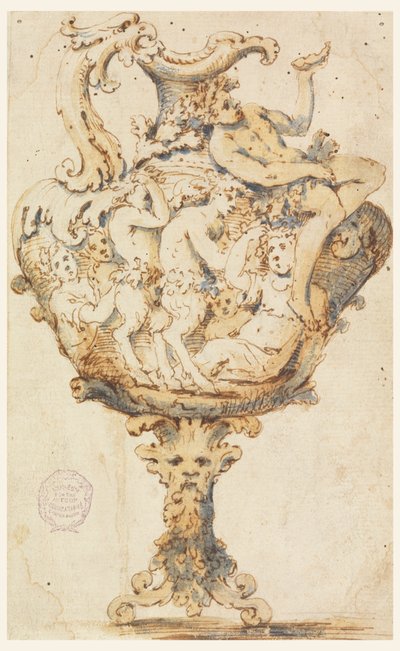 Design för Majolica Pitcher av Unknown artist