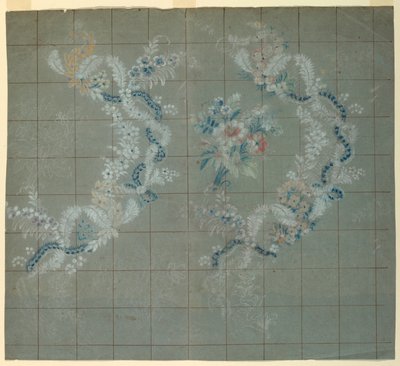 Design för Silk Brocade av Unknown artist