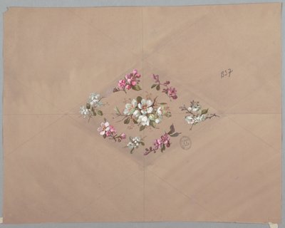 Design för tapeter och textilier: Blommor av Unknown artist