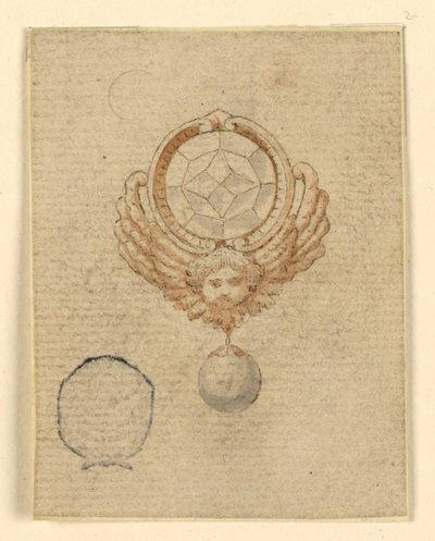 Design för en brosch av Unknown artist
