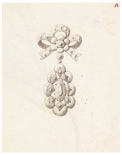 Design för en brosch av Unknown artist