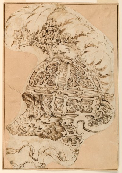 Design för en dekorativ Burgonet av Unknown artist