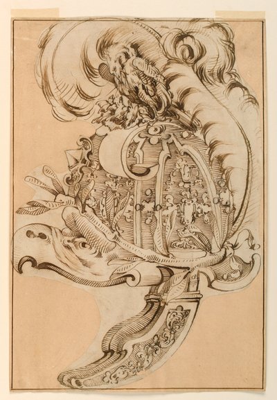Design för en dekorativ Burgonet av Unknown artist