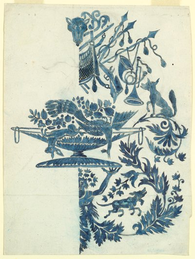 Design för en Silk Damask av Unknown artist