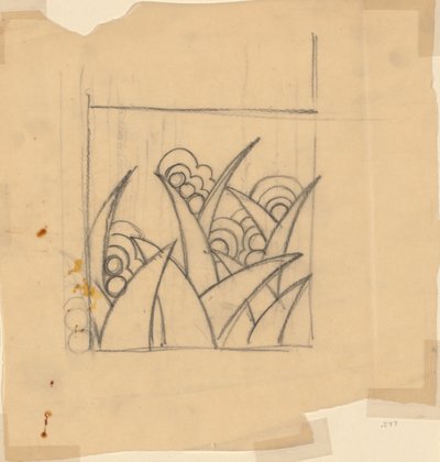 Design för textil eller tapet av Unknown artist
