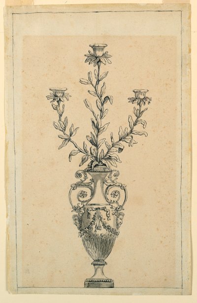 Design för en ljusstake av Unknown artist