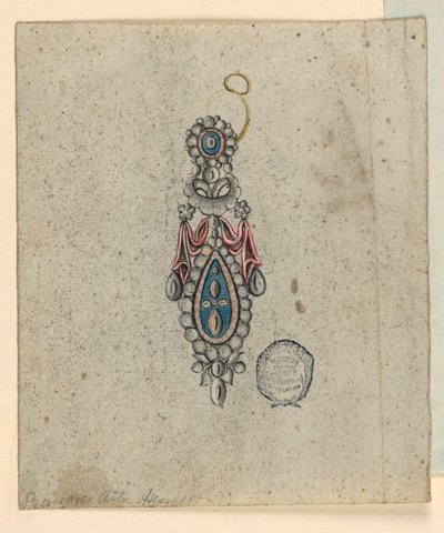 Design för ett örhänge av Unknown artist
