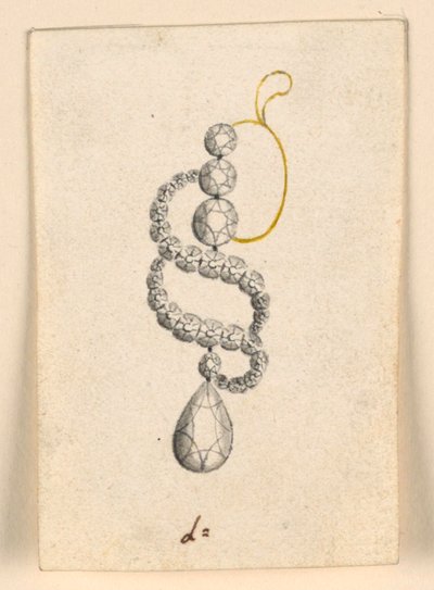 Design för ett örhänge av Unknown artist