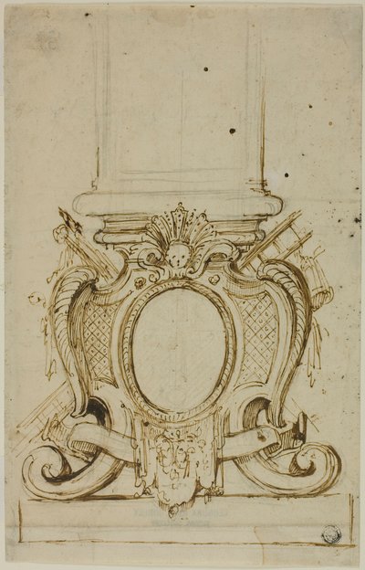 Design för basen av en piedestal av Unknown artist