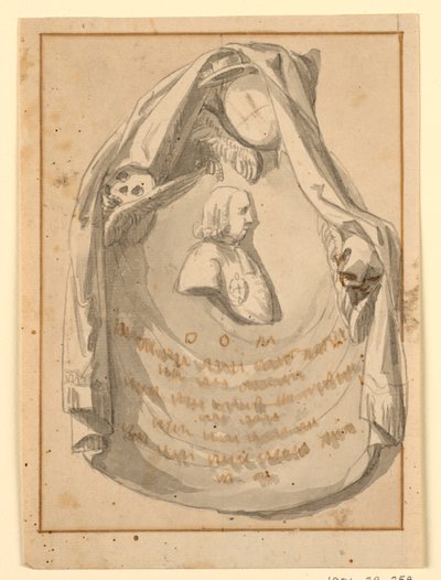 Design av ett gravmonument för en prelat av Unknown artist