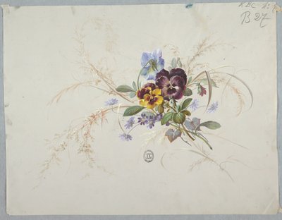 Motiv för tapeter och textilier: Blommor av Unknown artist