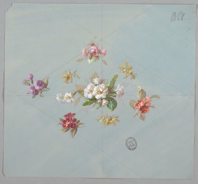 Motiv för tapeter och textilier: Blommor av Unknown artist