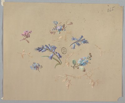 Motiv för tapeter och textilier: Blommor av Unknown artist