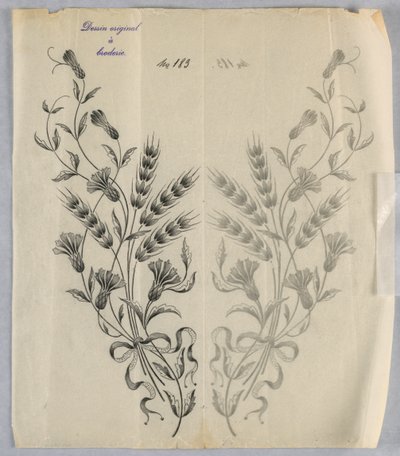 Motiv för broderi av Unknown artist