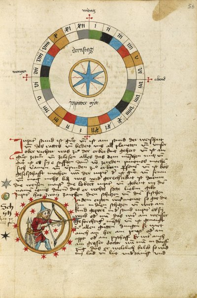 Diagram för torsdag; Sagittarius av Unknown artist
