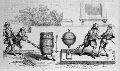 Olika erfarenheter av Otto von Guericke (Otto de Guericke av Unknown artist