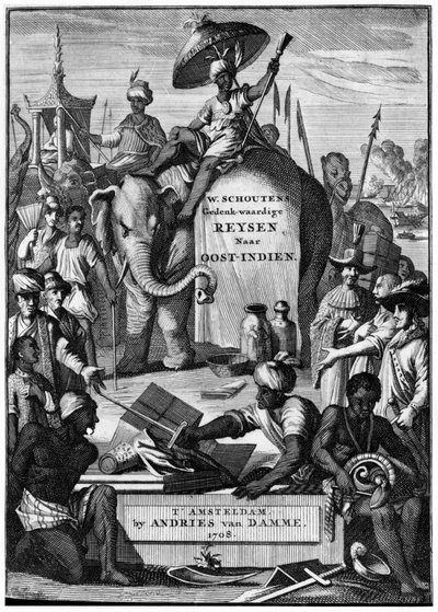 Discoveries of India: Travels to India, frontispice, av Schoutens av Unknown artist