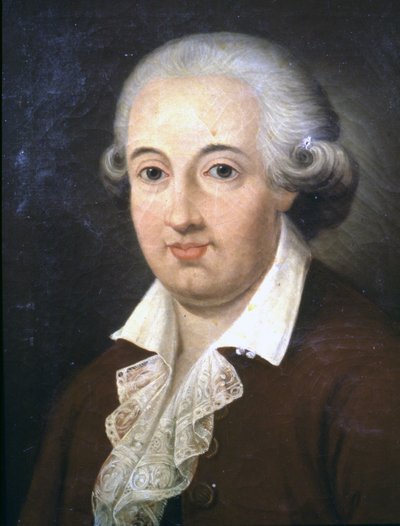 Domenico Cimarosa (1749 - 1801), Målning bevarad på Lycée Musical, Bologna. av Unknown artist