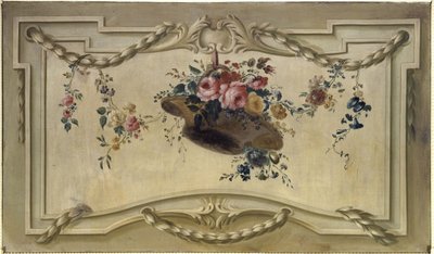 Dörröverstycke: Blomsterkorg, mellan 1769 och 1789 (olja på duk) av Unknown artist