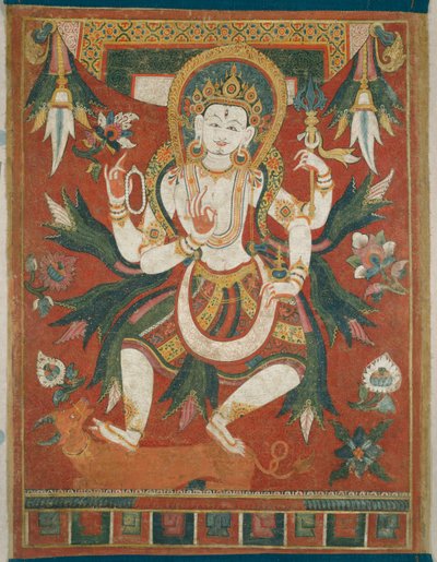 Dubbelsidigt målad banderoll (Paubha) med Gud Shiva av Unknown artist