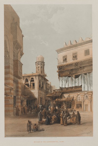 Egypten och Nubien, volym III: Kopparsmedernas basar, Kairo av Unknown artist