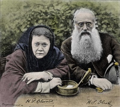 Elena Petrovna Blavatsky (1831-1891), rysk teosof, medgrundare av Teosofiska Samfundet 1875 tillsammans med Henry Steel Olcott. av Unknown artist