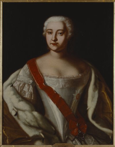 Elisabeth I, imperatrice de russie - Porträtt av kejsarinnan Elizabeth av Ryssland (1709-1762), Anonym . Olja på duk. Mått: 87x68 cm. Nationalmuseum Stockholm av Unknown artist