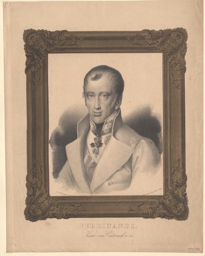 Kejsaren av Österrike Ferdinand I (tryck) av Unknown artist