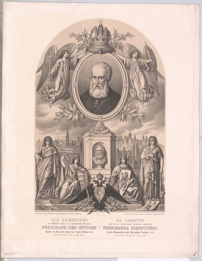 Kejsaren av Österrike Ferdinand I (tryck) av Unknown artist