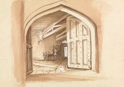Ingång till Walmer Castle; skisser av dörrar av Unknown artist
