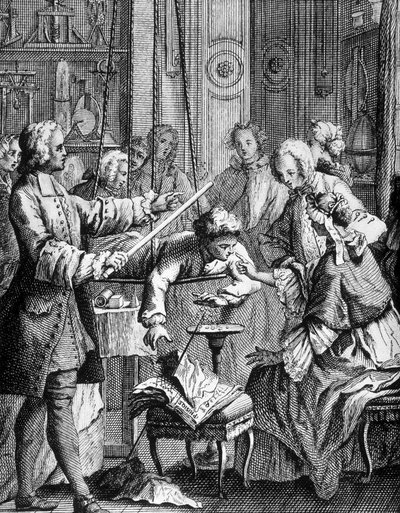 Erfarenhet av el av Abbé Nollet av Unknown artist