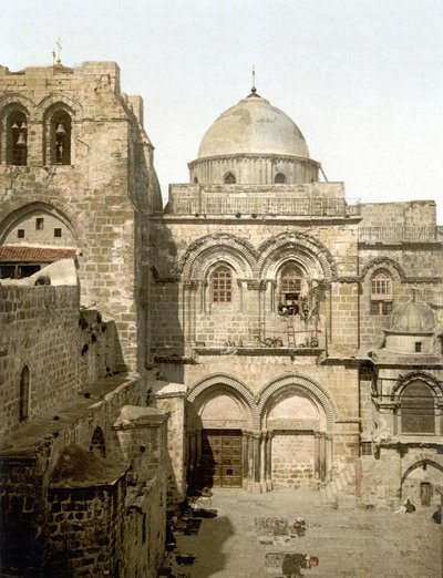 Fasad av den heliga graven. Jerusalem. Photochrome sd. 1890-1900. av Unknown artist