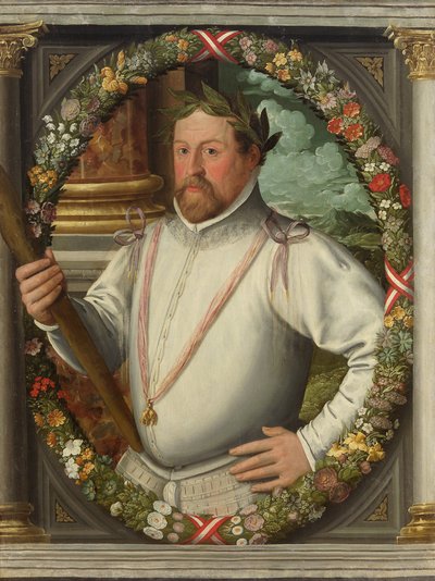Ferdinand II av Tyrolen (av Habsburg), ärkehertig av Österrike - Porträtt av Ferdinand II (1529-1595), ärkehertig av Österrike, Anonym . Olja på duk, ca. 1573. Konsthistoriska museet, Wien av Unknown artist