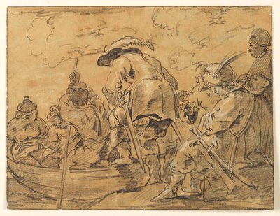 Figurer som monteras på roddbåt av Unknown artist