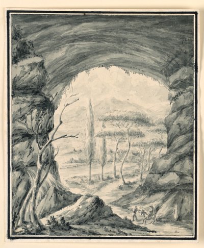 Figurer på ett Rocky Pass av Unknown artist