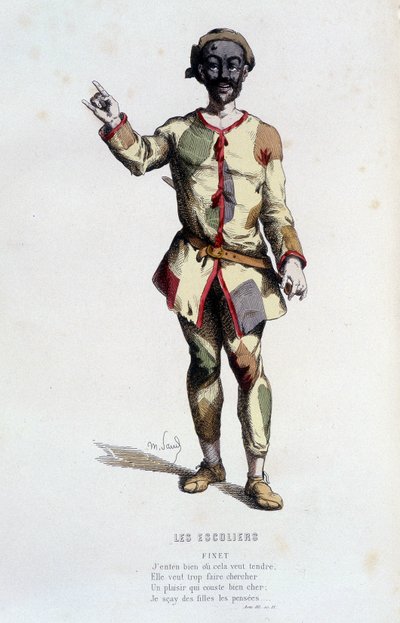 Finet i ""les escolliers"" (av François Perrin 1533-1606), i ""Fransk teater under 1500- och 1600-talen före Moliere"" av Edouard Fournier. av Unknown artist