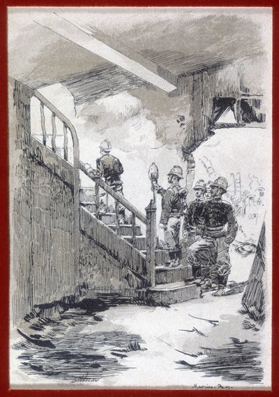 Brandmän: brandigenkänning - grav., n.d. av Unknown artist