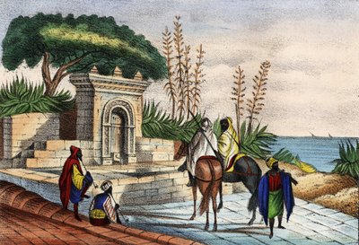Fontän nära Alger av Unknown artist