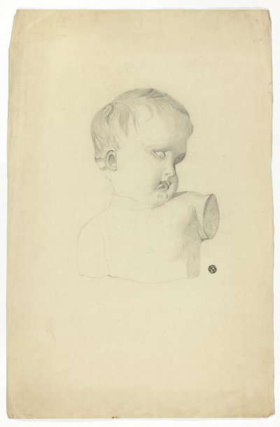 Fragment av byst av barn av Unknown artist